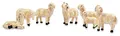 Produktbild: Riffelmacher Schafe für Weihnachtskrippe 6-TLG. - 4-5 cm - 78055 Handarbeit Weihnachtswunder Jesus Geburt Heiligabend Dekoration