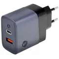 Produktbild: Forcell F-Energy GaN-Netz-Ladegerät - 45W mit Anschlüssen: USB C und USB A mit PD und QC 4.0 Laden - Schwarz