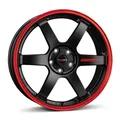 Produktbild: 1x BORBET DESIGN DB8GT2 black matt rim red 8.5Jx18 5x114.3 ET40