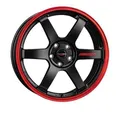 Produktbild: 2x Borbet DB8GT2 8,5x18 ET40 black matt rim red Alufelge