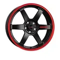 Produktbild: 4x Borbet DB8GT2 8,5x18 ET40 black matt rim red Alufelge