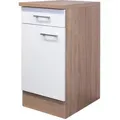Produktbild: FlexWell Küchenunterschrank, Weiß, Sonoma Eiche, Kunststoff, 1 Fächer, 1 Schubladen, einzeln stellbar, 40x85x57 cm, Made in Germany, individuell planbar, Küchen, Küchenmöbel, Küchenschränke, Küchenunterschränke