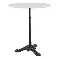 Produktbild: GM-Milte Cafetisch Gartentisch Bistrotisch Marmor Marmortisch weiß gusseisener Fuß Ø60cm