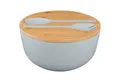 Produktbild: BRUNNER Schüssel Camping Salatschüssel Greenkick Brett, Melamin, Bambus-Holz, Salat Besteck Melamin Bambus Ø25cm