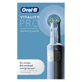 Produktbild: Oral-B Vitality Pro Elektrische Zahnbürste Doppelpack — Electric Toothbrush, Inkl. 2 Aufsteckbürsten — 3 Putzmodi für Zahnpflege, Zahnbürste Elektrisch, Designed by Braun, Schwarz und Blau
