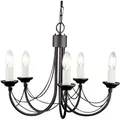 Produktbild: Carisbrooke - 5 Light Chandelier Black Finish, E14 - Elstead