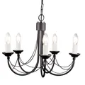 Produktbild: Elstead Carisbrooke Kronleuchter E14 5-fach Schwarz, Made in UK