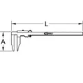 Produktbild: KS Tools 300.0542 Werkstatt-Messschieber ohne Spitzen, 0-250mm