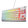 Produktbild: SteelSeries Apex 3 TKL White RGB Gaming-Tastatur – Kompakter Tenkeyless-Formfaktor – 8-Zonen-RGB-Beleuchtung – Wasser- und Staubresistenz – Flüsterleise Gaming-Switches - NOR Layout QWERTY