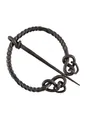 Produktbild: Ulfberth Ringfibel, tordiert, vierfach eingerollt, handgeschmiedet Mystische Brosche Wikinger Gewandschmuck Fibel LARP