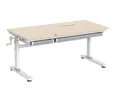 Produktbild: HOKO Kinderschreibtisch, Höhenverstellbar Kinderschreibtische 120x60 cm, Schreibtisch Kinder ab 6 Jahren, neigbare Tischplatte mit Schubladen, 100kg Belastbarkeit, Verstellbar von 54-76cm (Holz,CELIN)
