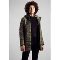 Produktbild: Steppmantel STREET ONE, Damen, Gr. 36, grün (winter moss grün), Stoff, 100% Polyester, unifarben, normal normal, ohne Ausschnitt, Bündchen, Mäntel Steppmantel