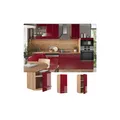 Produktbild: Vicco Hängeschrank Küchenschrank Küchenmöbel Fame-Line Eiche Rot Bordeaux modern 30 cm Küche Einbauküche Hängeschrank Drehtür Einlegeboden Küchenzeile Hochglanz