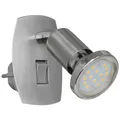 Produktbild: Steckerleuchte Mini GU10 flexibel nickel-matt warmweiß Chrom EGLO 030164