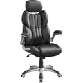 Produktbild: SONGMICS Chefsessel, ergonomisch, klappbare Armlehnen, schwarz - Schwarz