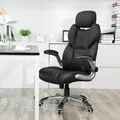 Produktbild: Bürostuhl Chefsessel Computerstuhl Drehstuhl PU ergonomischer Schwar OBG65BK