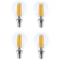 Produktbild: 4 x LED Glühlampe Glühbirne Kugel Filament E14 3W 3 Watt 330 Lumen 2700 Kelvin