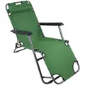 Produktbild: Ambia Garden Gartenliege, Grün, Metall, Kunststoff, Textil, Füllung: Polyester, 60x27x153 cm, UV-beständig, regenabweisend, rostfrei, Rückenlehne verstellbar, Gartenmöbel, Gartenliegen