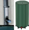 Produktbild: Regentonne faltbar Deckel Zapfhahn Zisterne 100 Liter 41x75x71cm grün Gartenzubehör Wassertank Tank Tonne