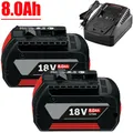 Produktbild: 4X Original 8Ah Akku für Bosch 18V Professional GBA GSR GSB BAT618 BAT609 BAT620