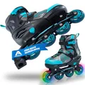 Produktbild: Apollo Champion, größenverstellbare Inliner für Jungs und Mädchen ab Größe 31, für Damen und Herren bis Größe 42, hochwertige Inline Skates für Kinder und Erwachsene mit LED Rollen
