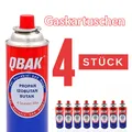 Produktbild: RESCH QBAK 4er Campingkocher Gaskartuschen Ersatz Butangas 227g Gasflasche Butan