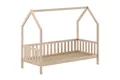 Produktbild: 58 aufm Kessel Kinderbett Hausbett Kandace 90x200 Kiefer massiv natur mit Dachaufbau (inkl. Versand, Lieferung bis Verwendungsstelle), Spielbett und Schlafplatz in einem - individuell gestaltbar