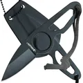 Produktbild: HALLER Neck Knife kleines Messer Ganzstahlmesser Kunststoffscheide m. Kugelkette