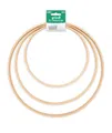 Produktbild: Gründl DIY Bambus-Ringe, 205 mm, 260 mm, 305 mm, 3 Ringe,Makramè, Basteln, Mobile,