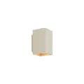 Produktbild: Qazqa Wandleuchte Sandy, ohne Leuchtmittel, GU10, Beige, Modern, Aluminium, 2-flammig