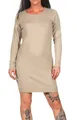 Produktbild: Hailys Damen kurzes Strickkleid Ro44xana gestricktes Langarmkleid Rundhals SYF-PO22110589 Beige Marl (2102) S