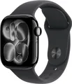 Produktbild: Apple Watch Series 11 (42mm) GPS M/L (diamantschwarz/sch) Smartwatch