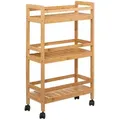Produktbild: Mobiler Küchenregal linha, 3 Ablagen, Bambus