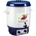 Produktbild: Einkochvollautomat KA 1804, 2-Schicht Emaillierung, 27 Liter, stufenlose Temperaturregelung, Ablaufhahn,  120 Minuten Zeitschaltuhr, 1800 Watt - Blau/Weiß