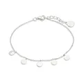 Produktbild: XENOX® Plättchen Armband - Damen Halskette aus hochwertigem 925/- Sterlingsilber | XS3691