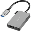 Produktbild: Usb 3.0 Auf Hdmi Adapter Full Hd 1080p Logilink 0,15 M Grau Usb-a/m Auf Hdmi-a/f Adapter