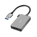 Produktbild: Logilink USB HDMI Adapter 1080p Full HD 0,15m grau USB 3.0 Stecker - HDMI Buchse