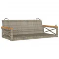 Produktbild: vidaXL Hängebank Grau 109x62x40 cm Poly Rattan
