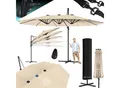 Produktbild: KESSER® Sonnenschirm Doppelsonnenschirm 4,6m x 2,7m Ampelschirm Abdeckung & Windsicherung mit Kurbel & Ständer Kurbelschirm Aluminium wasserabweisend Neigbar Kippbar 360° Drehbar