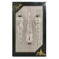 Produktbild: Eiszapfen weiß/silber gedreht 3 Stück/Set, ca. 15 cm