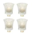 Produktbild: Spetebo Glas Teelichthalter für Kerzenständer - 4er Set - Partylicht Teelicht Halterung Glasaufsatz Kerzen Kerzenleuchter Teelichtaufsatz