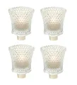 Produktbild: 4x Teelichthalter für Kerzenständer - Partylicht Teelicht Halterung Glas Aufsatz