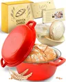 Produktbild: Krustenzauber Brotbackform Brotbackform Gusseisen Topf Brot Backen [inkl. Gärkorb]