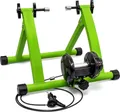 Produktbild: Indoor Fahrradtrainer – 6 Gänge, faltbar & robust mit Vorderradstütze & Stahlgestell, Fahrrad Rollentrainer