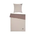 Produktbild: Sansibar Jersey Melange Wendebettwäsche Taupe/Sand Bettwäsche Doubleface Set 2 teilig Bettbezug 135x200 cm Kissenbezug 80x80 cm