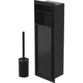 Produktbild: Luxebath Unterputz-schrankmodul Aus Edelstahl Für Die Klobürstengarnitur, Schwarz, 60x20x14 Cm, Badezimmerschrank Mit Toilettenpapierhalter, Einbauschrank Mit Toilettenbürste, Wc Wandnische Befliesbar