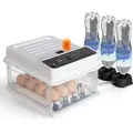 Produktbild: Brutautomat Vollautomatisch Für 15 Eier, Automatisches Eierwenden, Temperaturkontrolle, Automatischer Wasserzugabe, Brutmaschine Für Geflügeleier Mit Led Beleuchtung Und Doppelte Kraft
