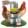 Produktbild: EDELTROOX Futterautomat Hühner | Edelstahl Geflügelfutterspender 4kg Futtertrog