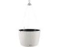 Produktbild: Blumenampel Lechuza Nido Cottage Kunststoff Ø 35 cm H 23 cm lichtgrau inkl. Erdb