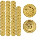 Produktbild: Relaxdays 48Xgoldmünzen, Gold, Kunststoff, 3.5x3.5x0.2 cm, Dekoration